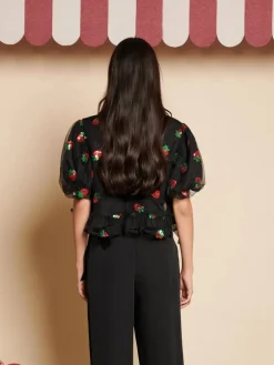 Sister Jane Blouses- Strawberry Sequin Top