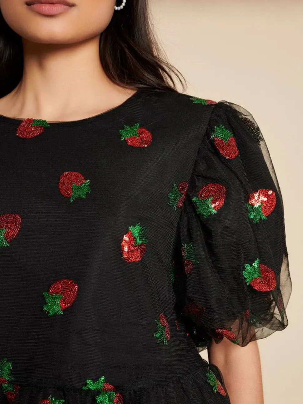Sister Jane Blouses- Strawberry Sequin Top