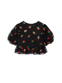 Sister Jane Blouses- Strawberry Sequin Top