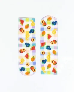 Sock Candy Socks And Tights- Gingham Fruits Ankle Sock