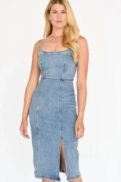 Steve Madden Midi- Giselle Denim Dress
