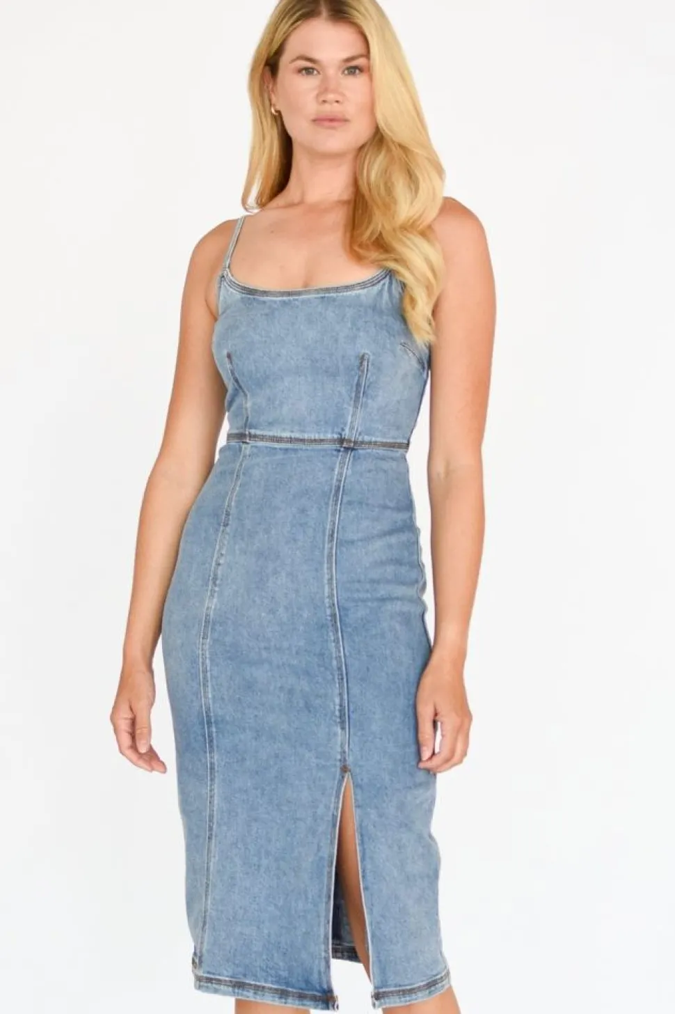 Steve Madden Midi- Giselle Denim Dress