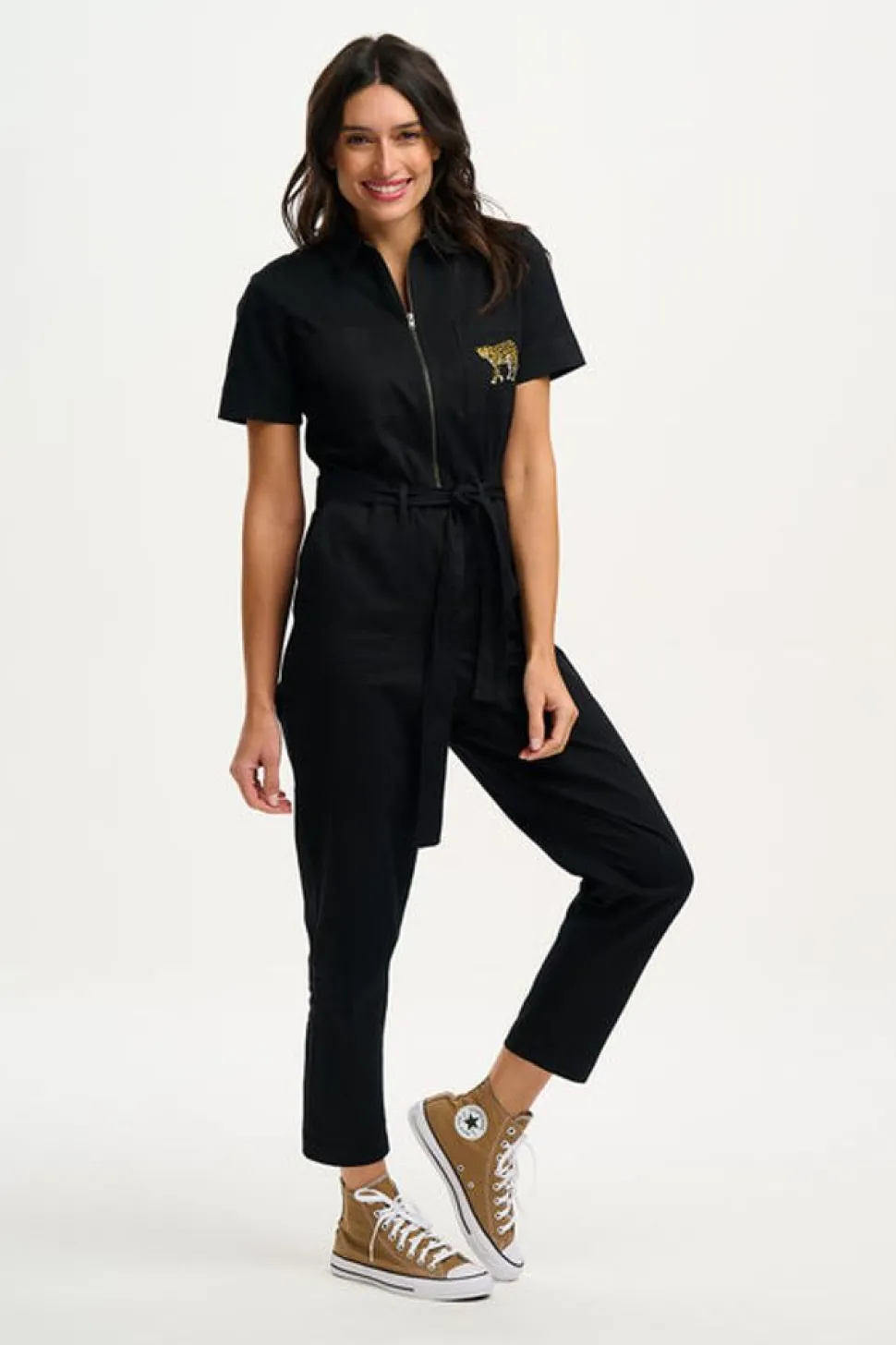 Sugarhill Brighton Jumpsuit- Billy Boilersuit Leopard Pocket