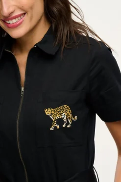 Sugarhill Brighton Jumpsuit- Billy Boilersuit Leopard Pocket