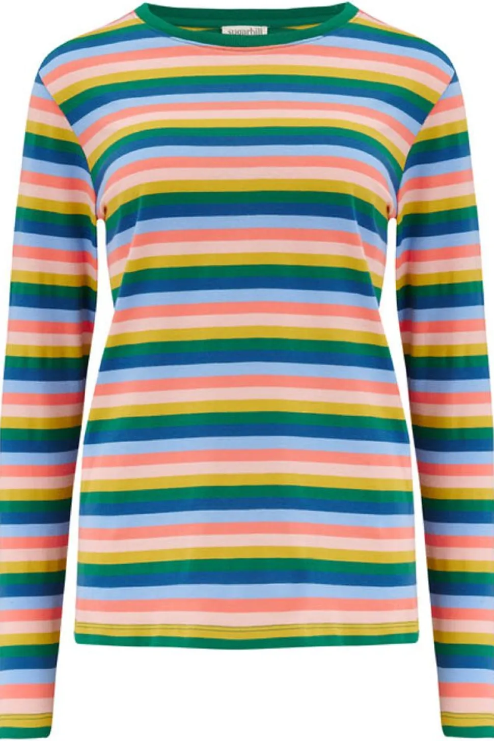 Sugarhill Brighton T-Shirts- Brunswick Jersey Top - Multi, Retro Stripes
