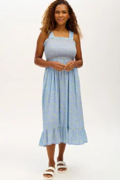 Sugarhill Brighton Midi- Ember Shirred Sundress Star Meadow