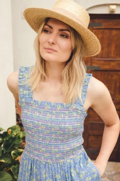 Sugarhill Brighton Midi- Ember Shirred Sundress Star Meadow