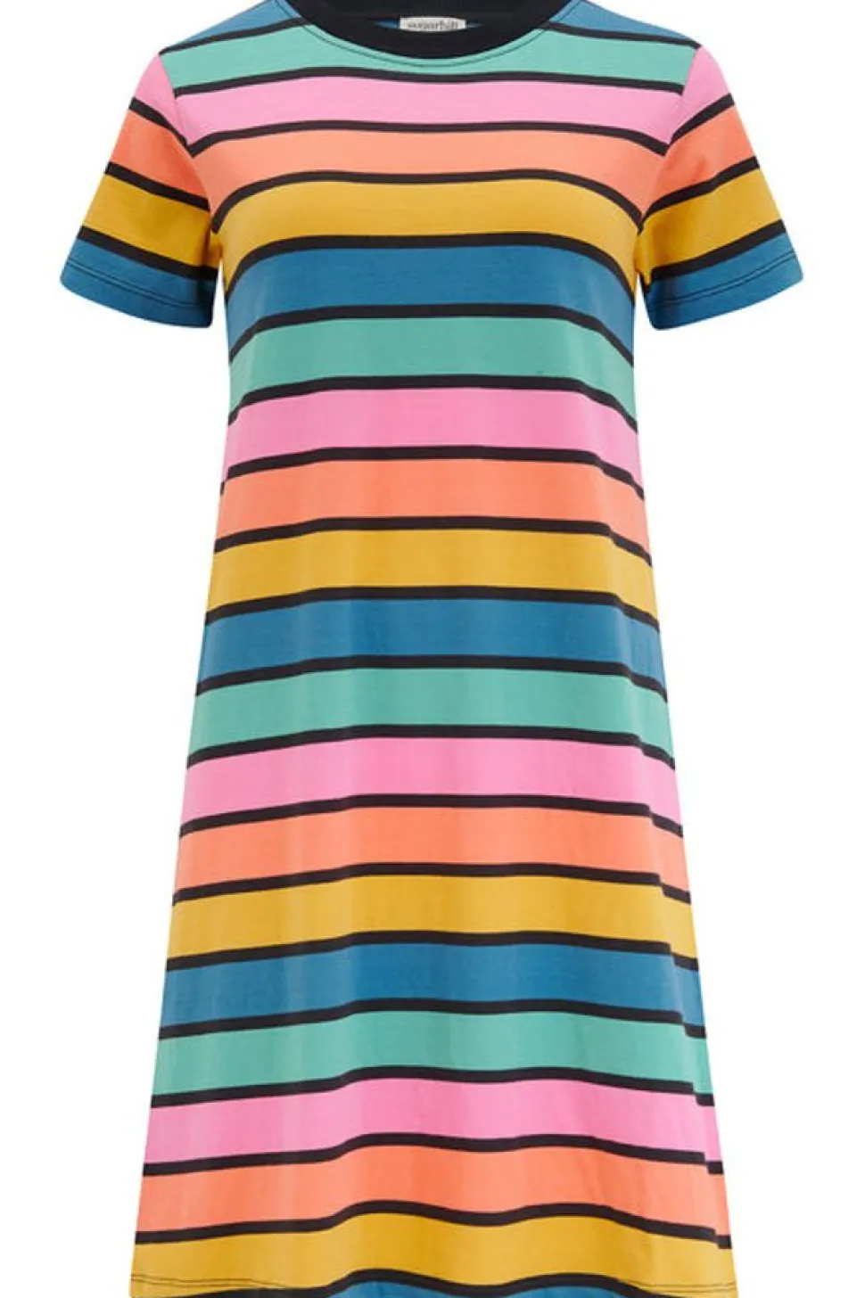 Sugarhill Brighton Mini- Sia T-Shirt Dress - Multi, Beach Hut Stripes